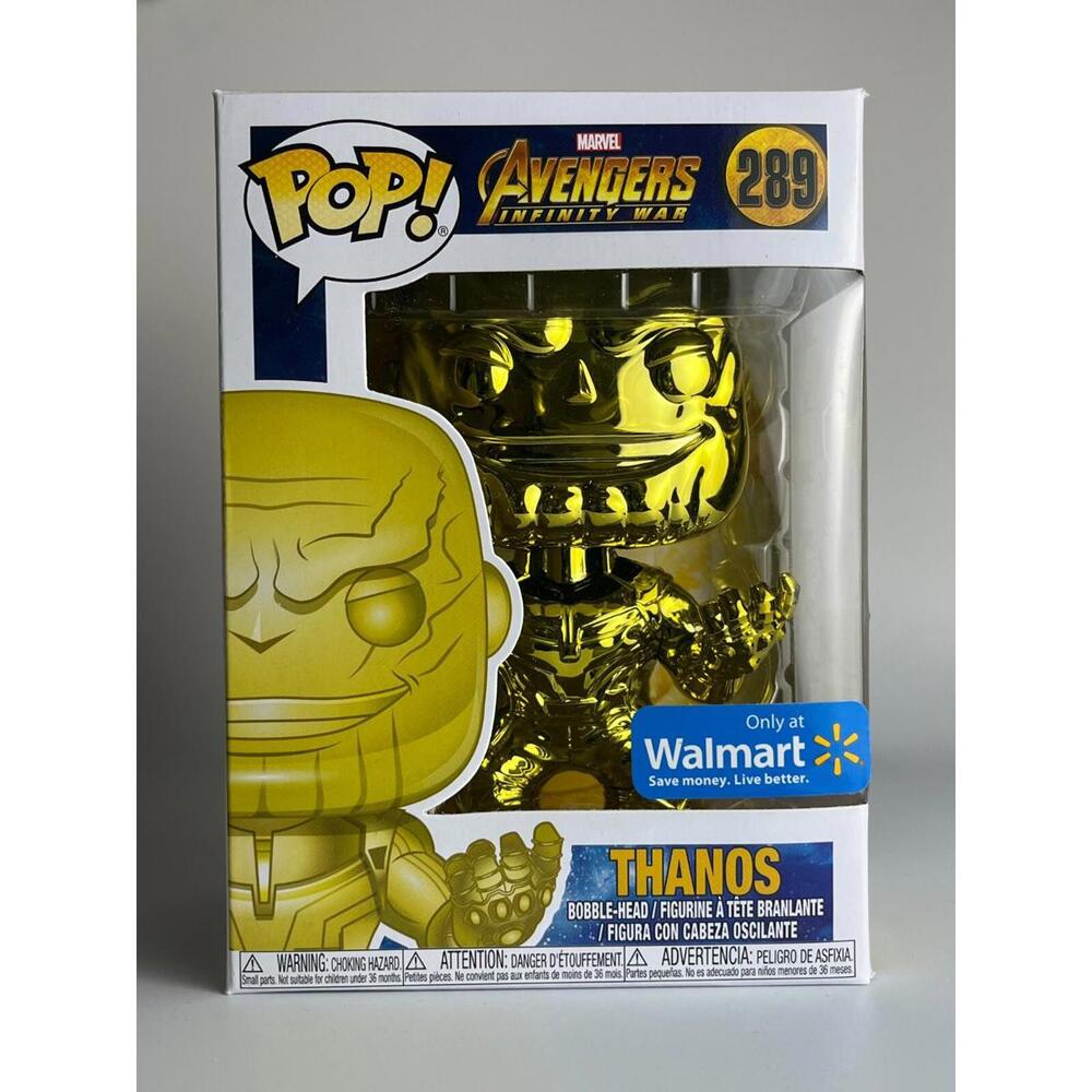 Funko Pop Thanos 289  Yellow Chrome Marvel Avengers Walmart Exclusive